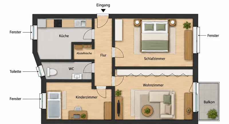 Nachmieter gesucht / 3-Zimmer-Wohnung in Berlin Lankwitz — photo 1